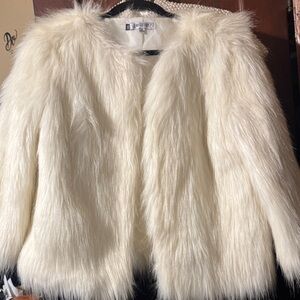 Jennifer Lopez Cream Teddy Jacket